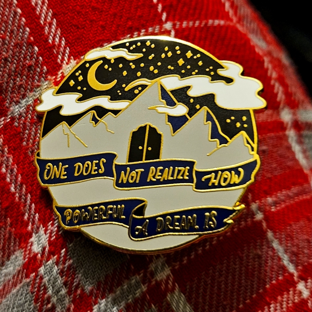 Dreams Lie Beneath inspired Enamel Pin. Owlcrate book box #81 collectible